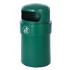 Bird proof plastic litter bin 90L green