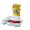 Marine oil and fuel spill kit wall mounted