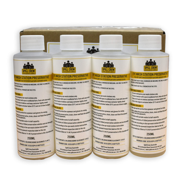 Spill Crew eyewash preservative