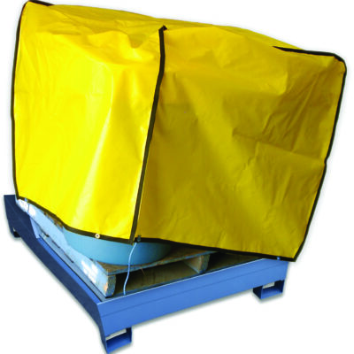 Four drum powder coated steel bund - cover